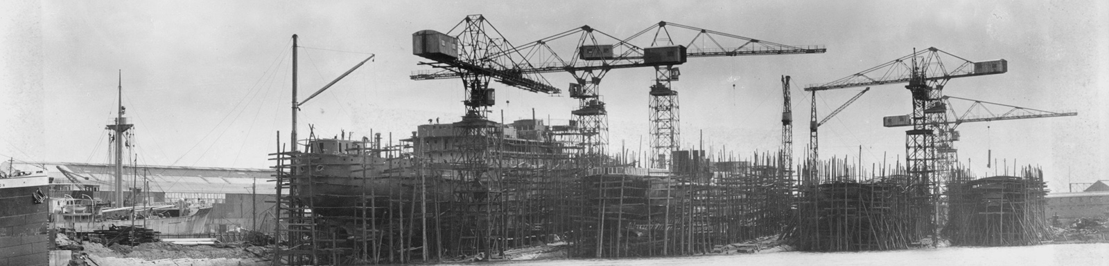 Shipbuilding on the Clyde, image courtesy Culture & Sport Glasgow/Mitchell Library